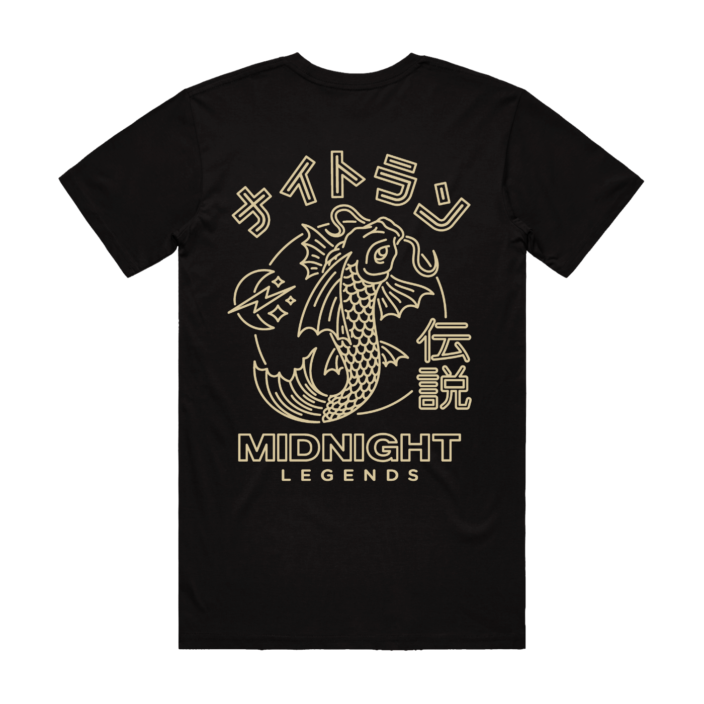 Tshirt - Black Midnight Koi