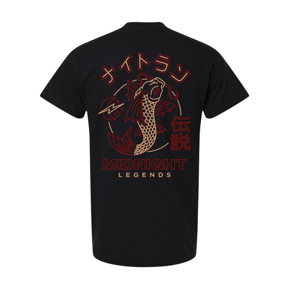 Tshirt - Black Koi Fish