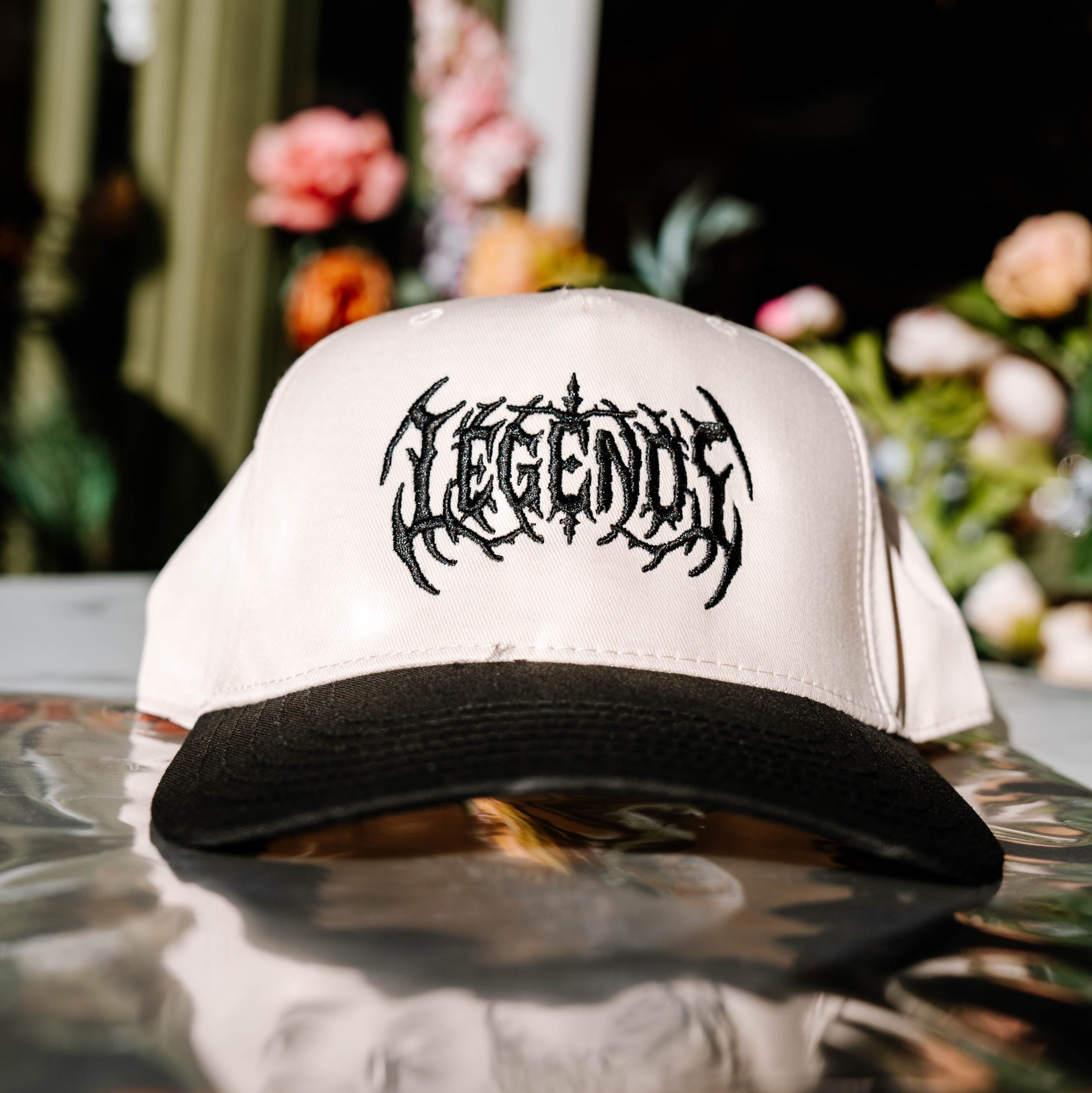 * Snapback Hat - Tan Metal Monster