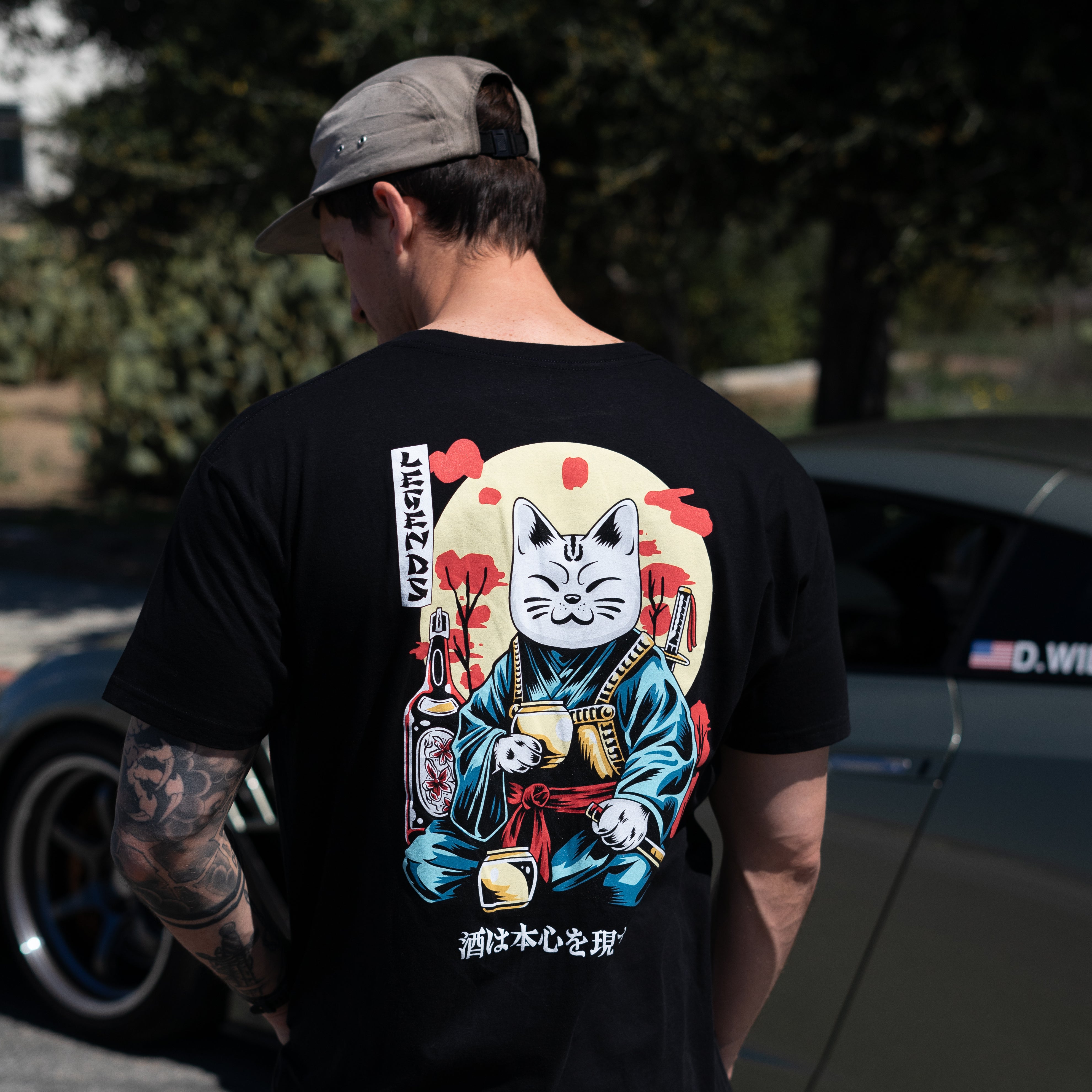 Tshirt - Black Samurai Cat