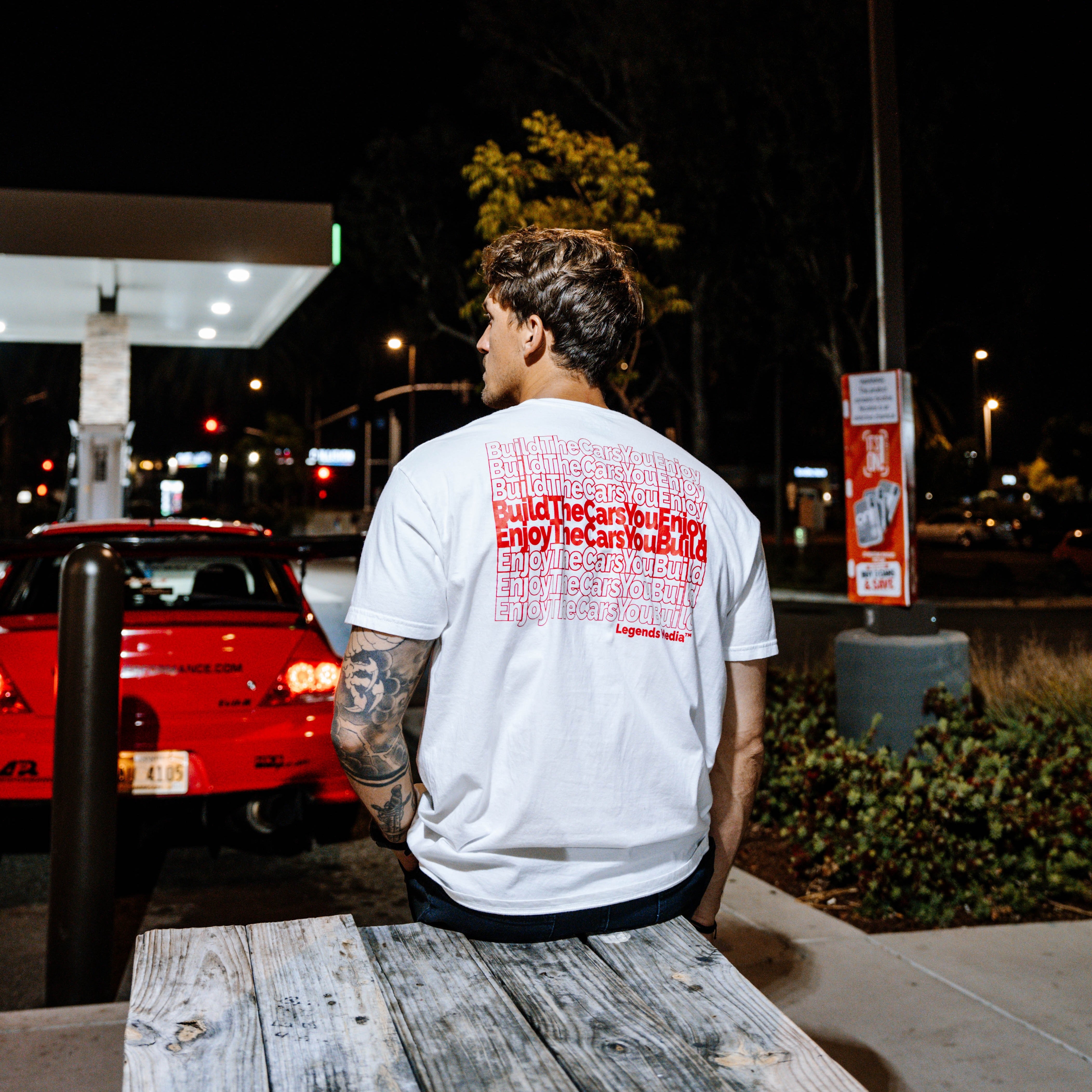 # Tshirt - White Build The Cars You Enjoy