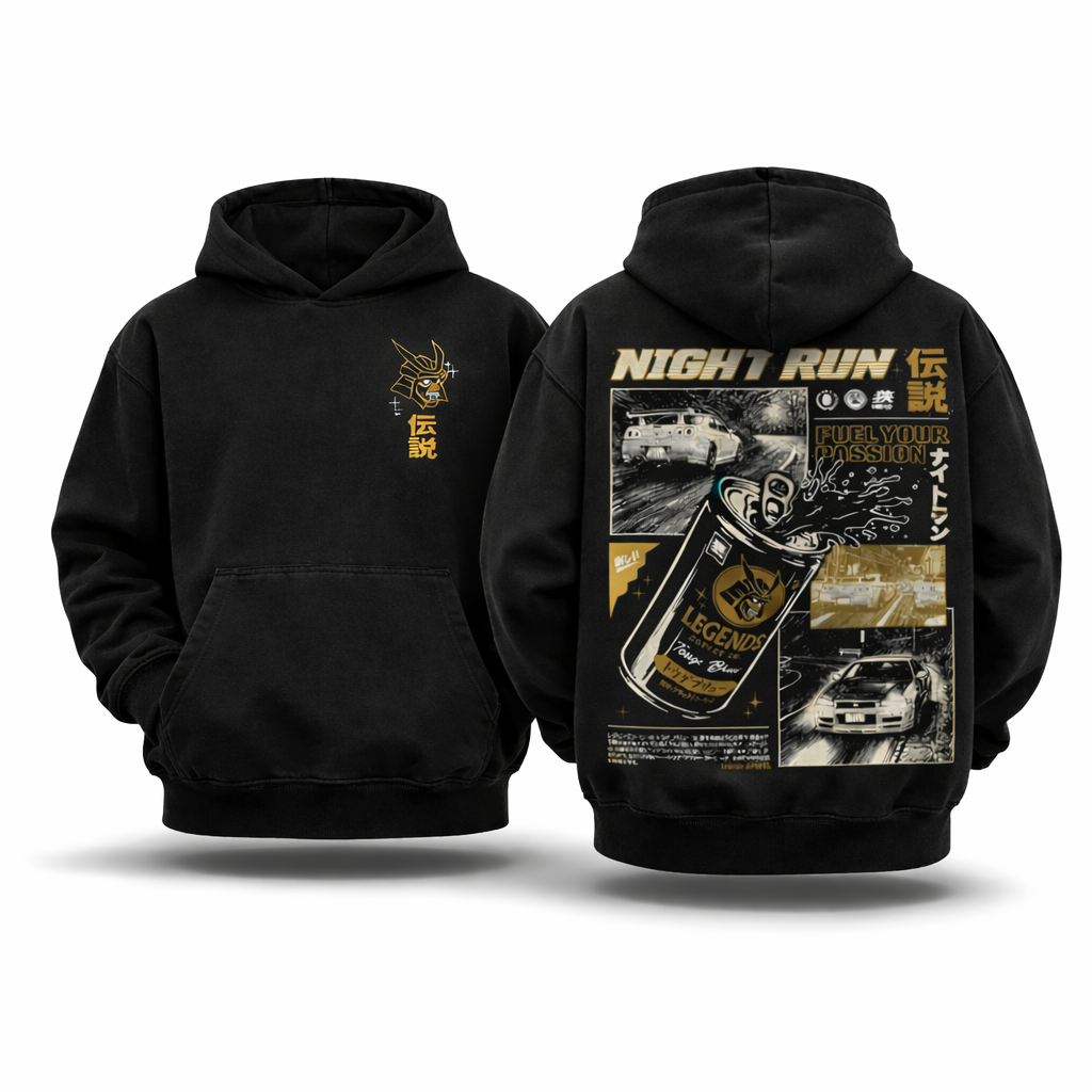 Hoodie - Black Night Run