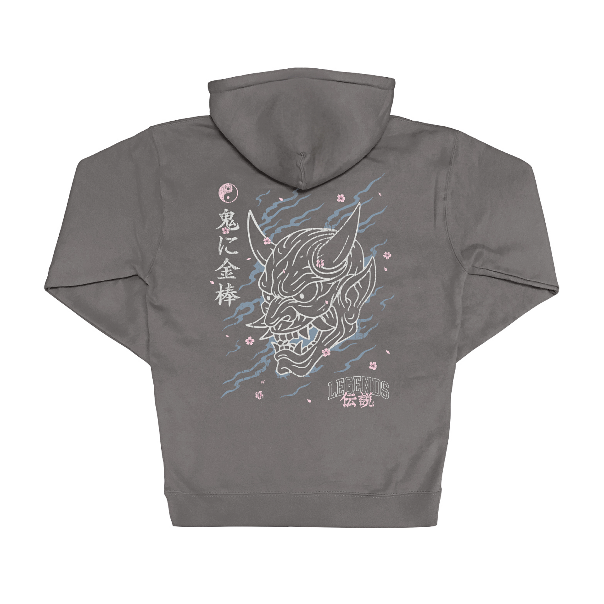 Hoodie - Grey Oni