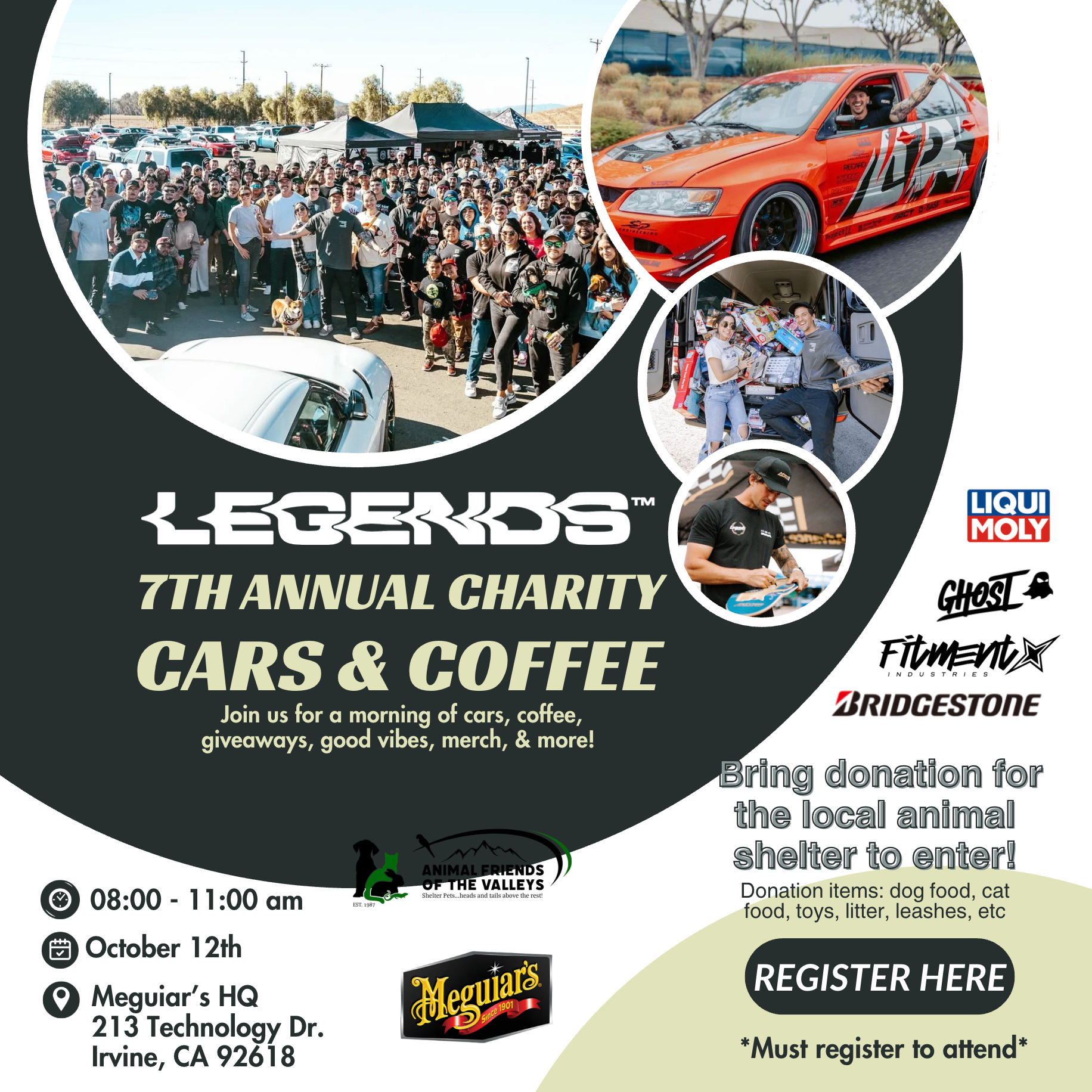 LEGENDS X MEGUIARS - CHARITY CAR SHOW - FREE TICKET