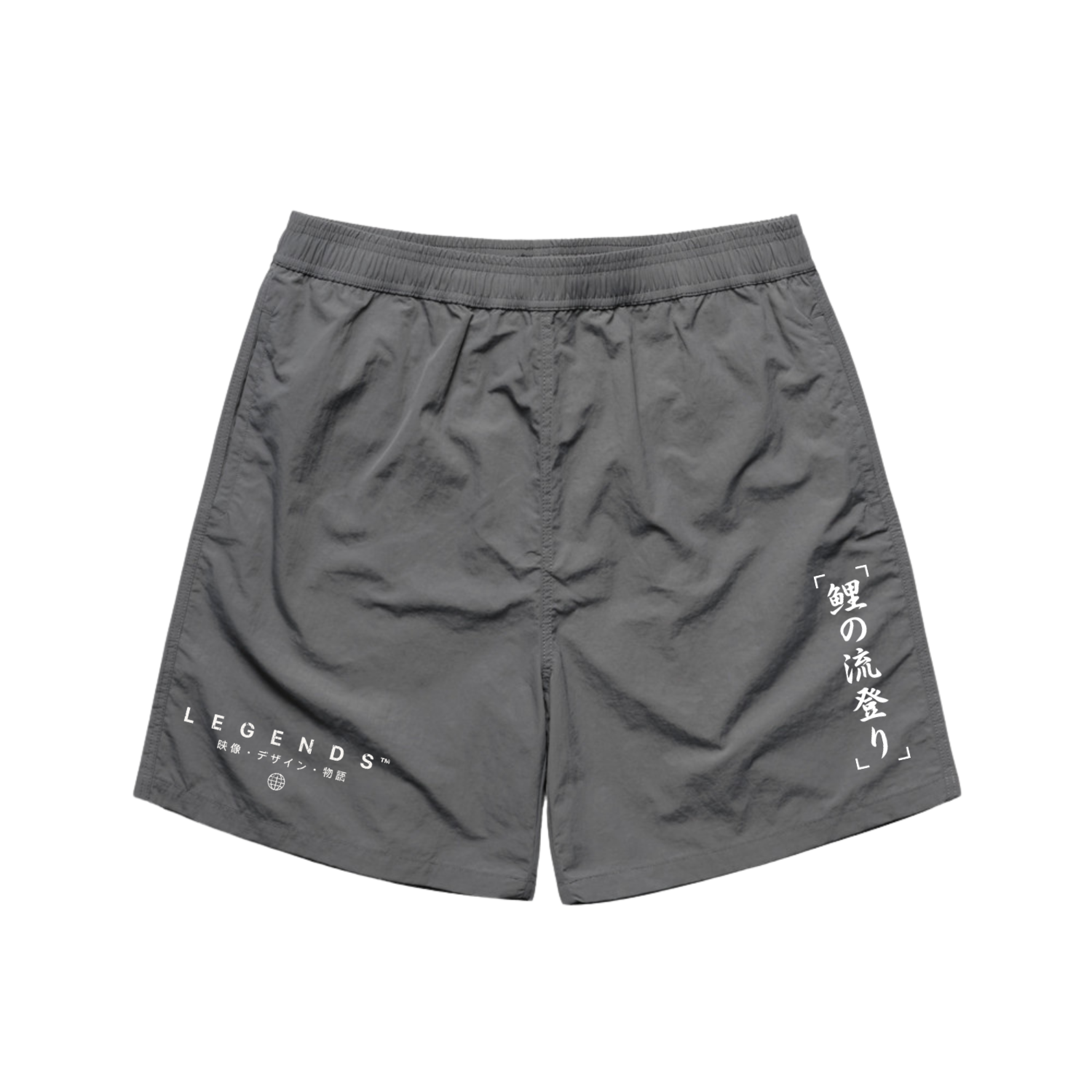 Shorts - Grey Nobori Koi