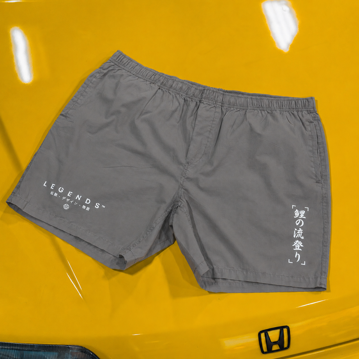 Shorts - Grey Nobori Koi
