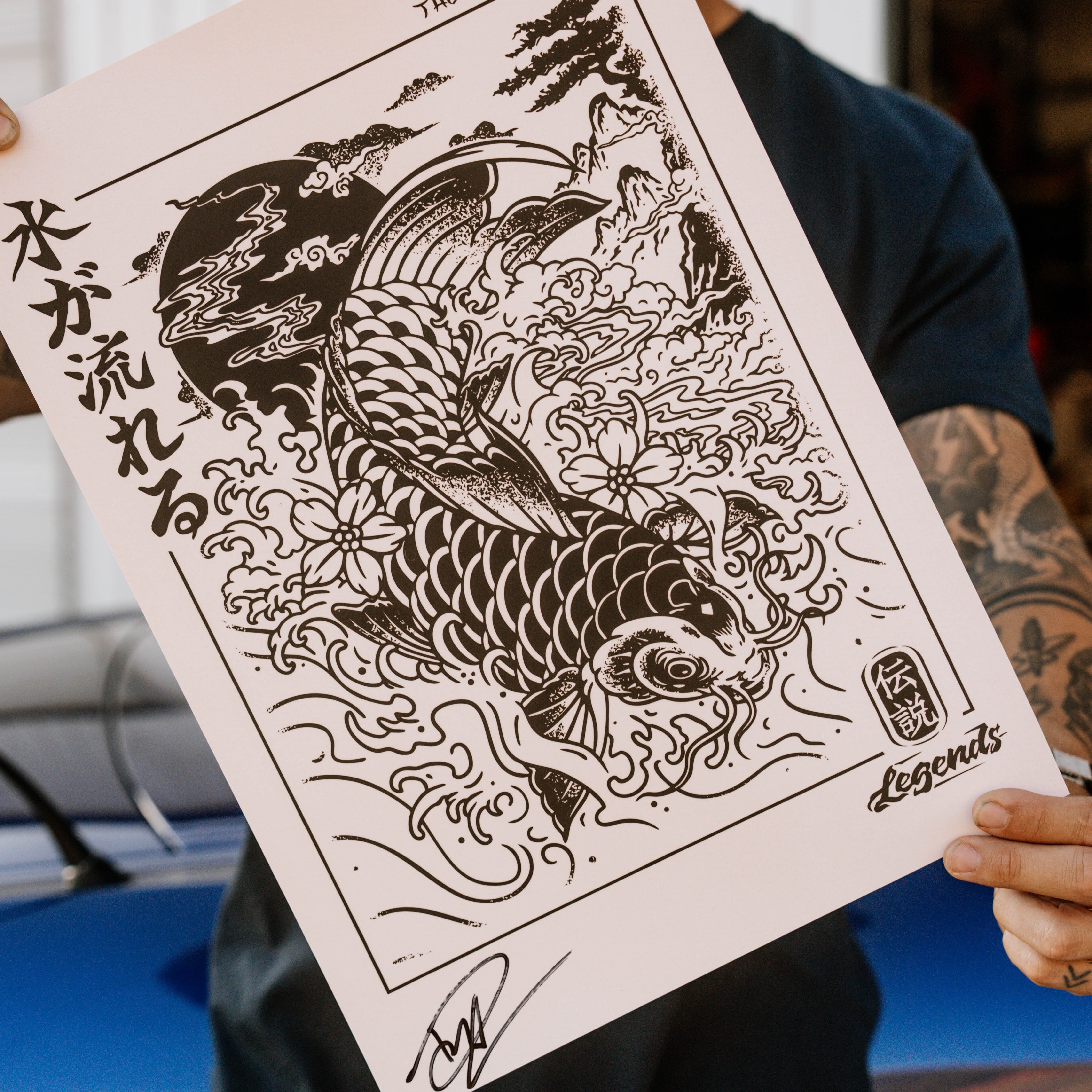 Poster - Autographed Koi Flow