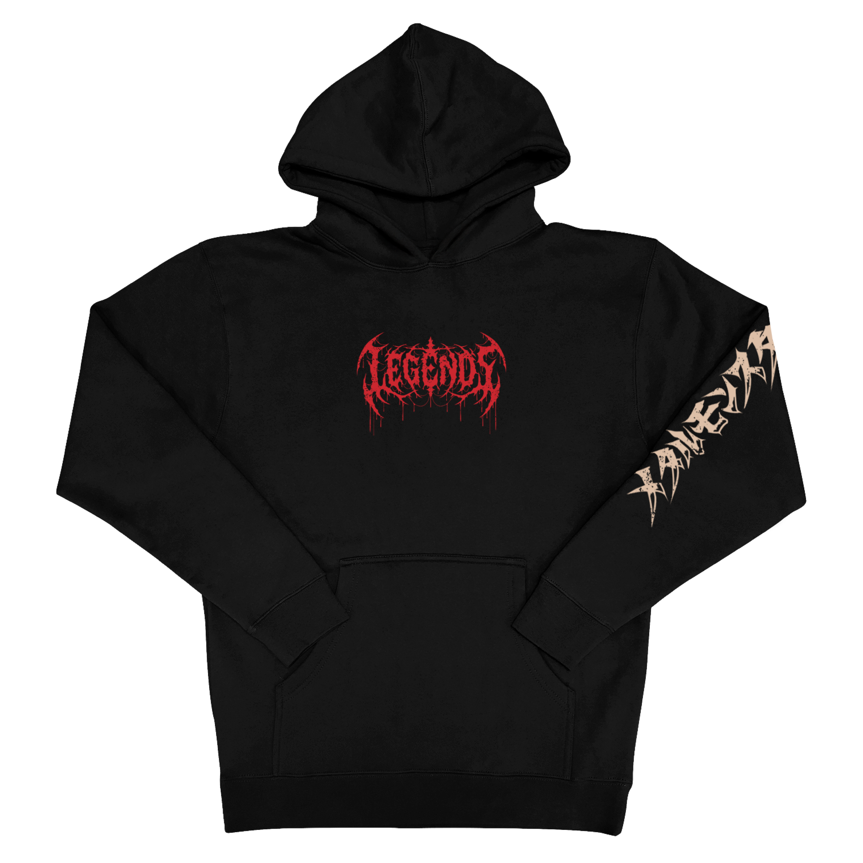 Hoodie - Black Metal Monster
