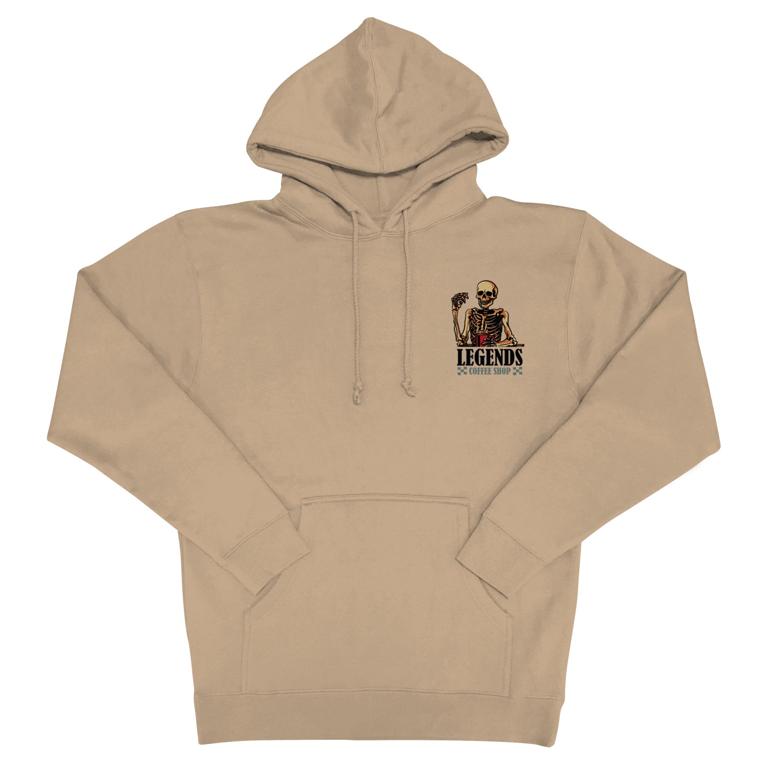 Hoodie - Tan Coffee Shop