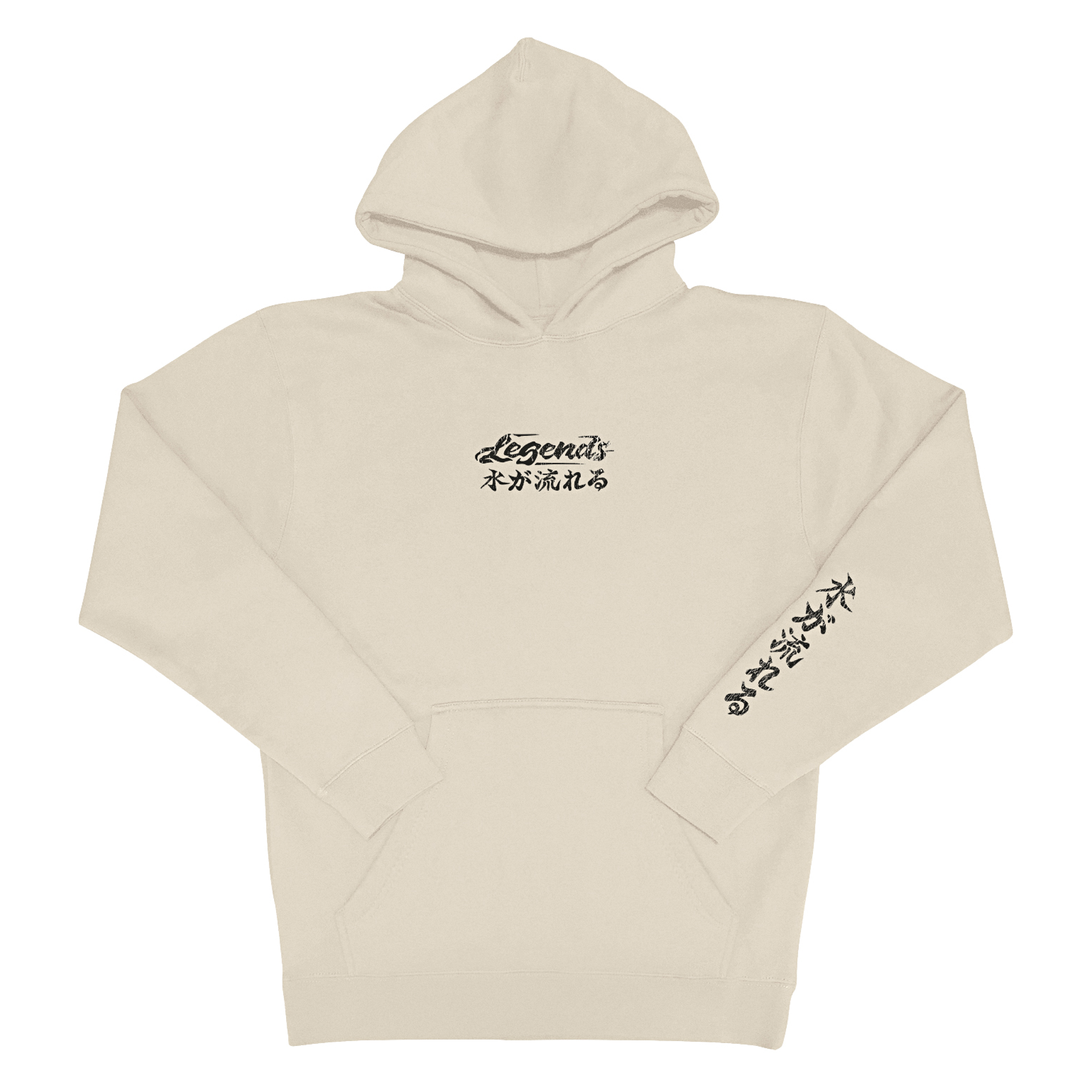 Hoodie - Tan Koi Flow