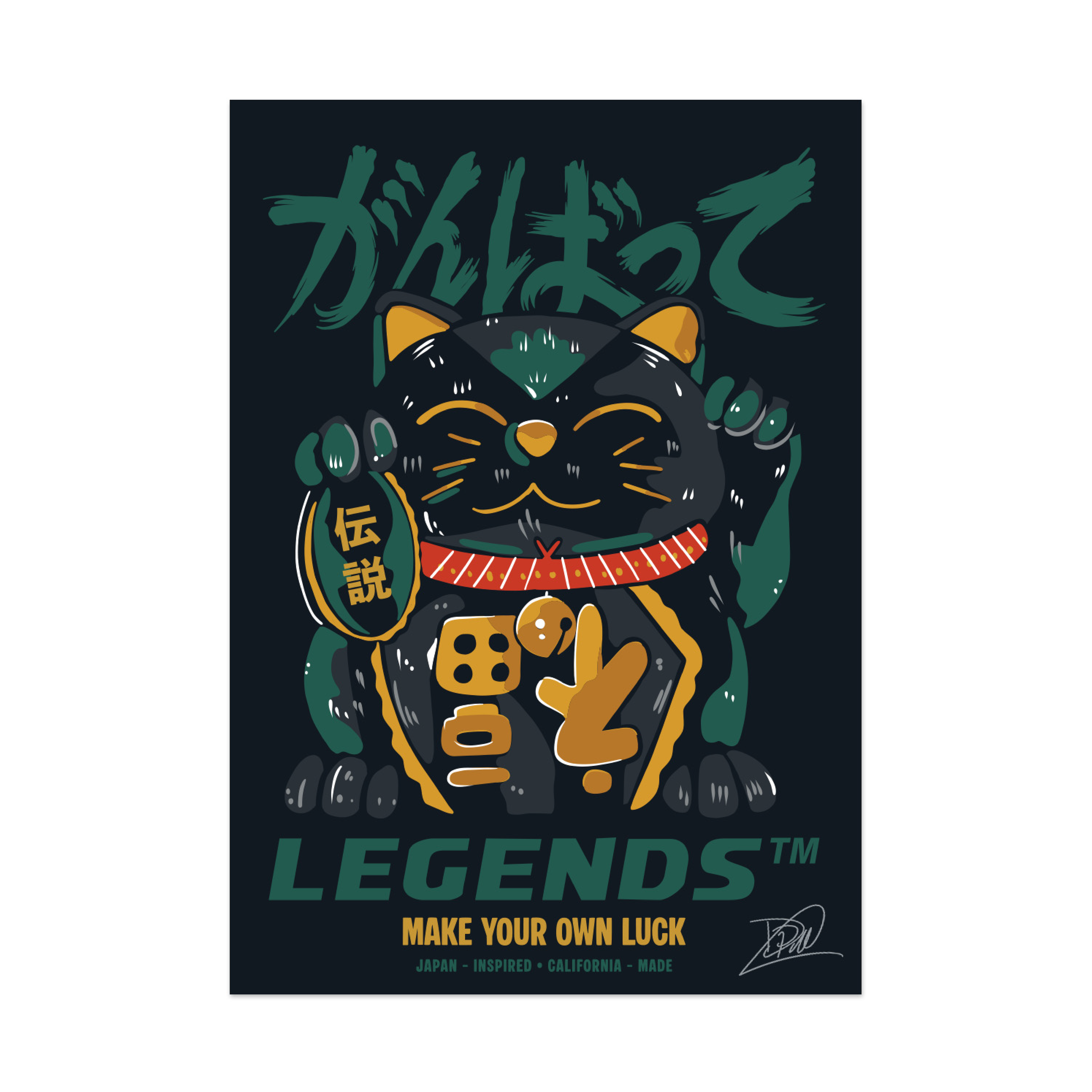 Poster - Autographed Black Your Luck