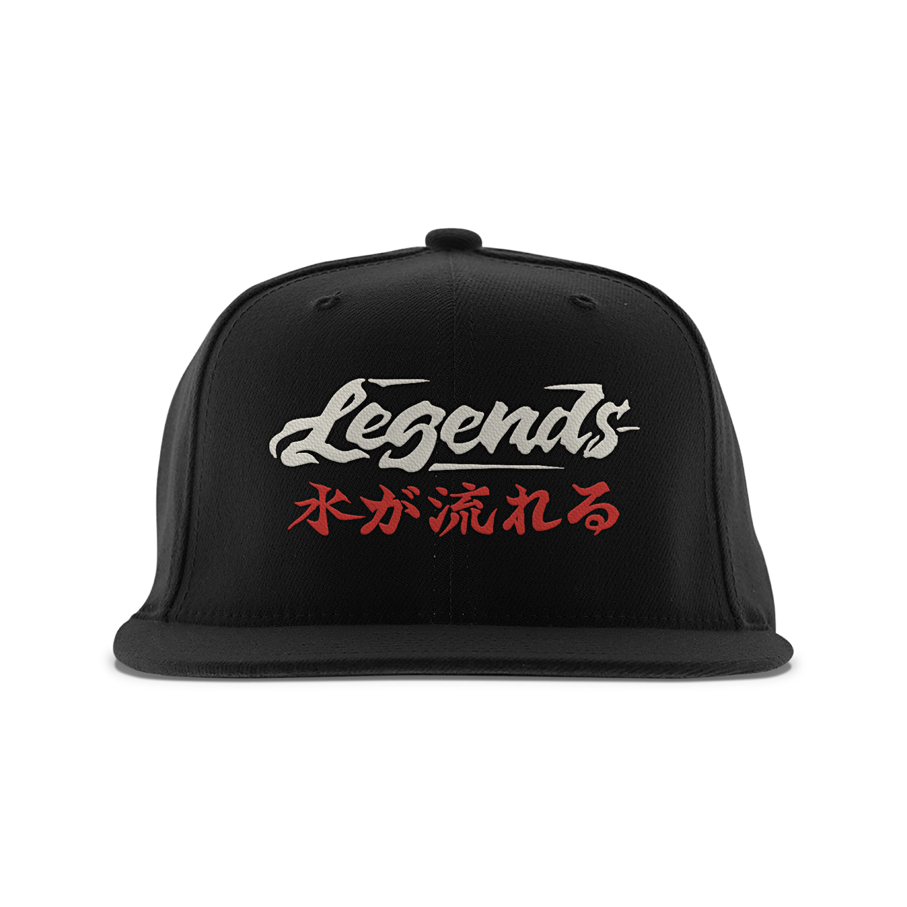 Snapback Hat - Black Koi Flow