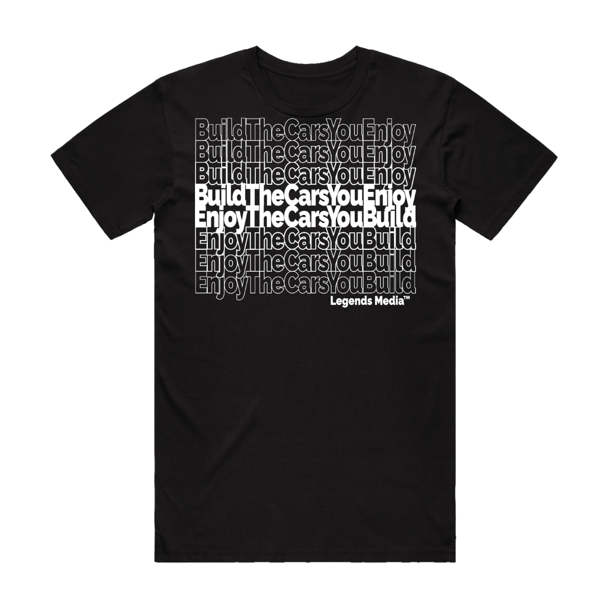 * Tshirt - Black Build The Cars You Enjoy