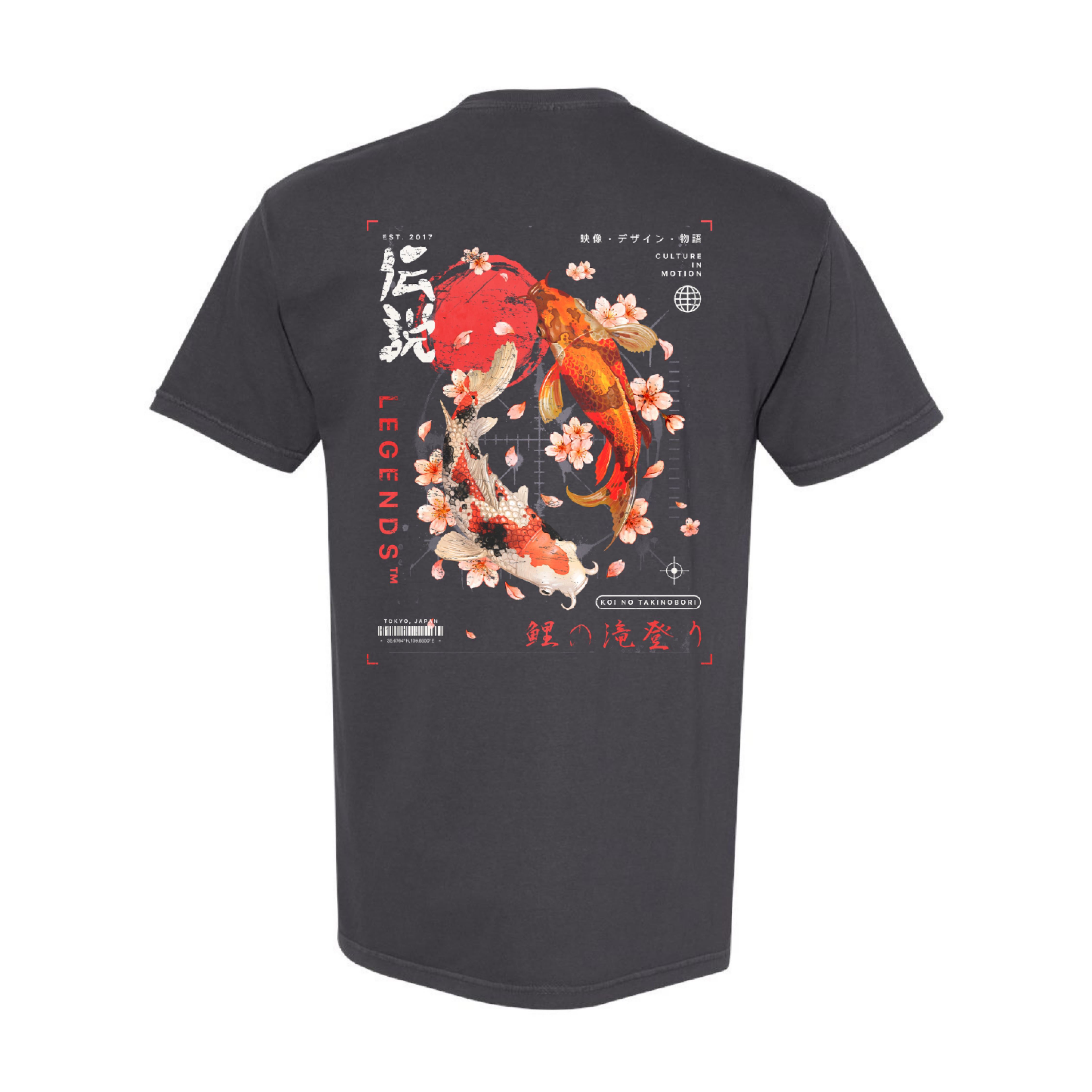 Tshirt - Grey Nobori Koi