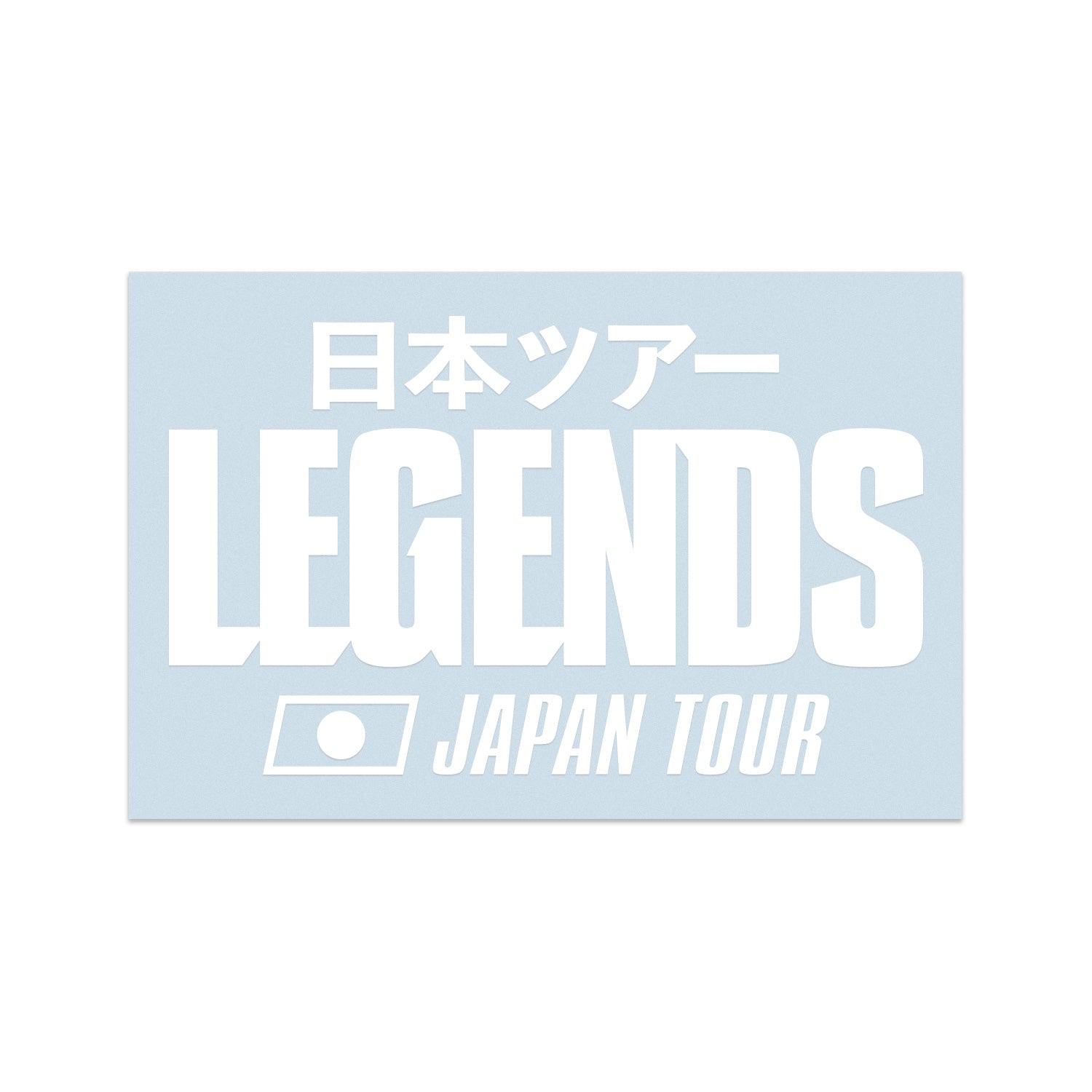 Die Cut Sticker - White Japan Tour